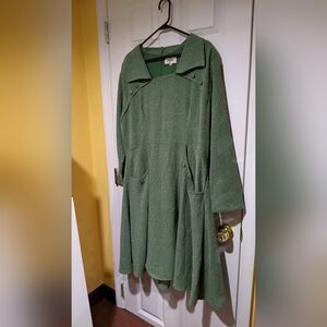Tatyana 4x retro vintage green dress fits 2x